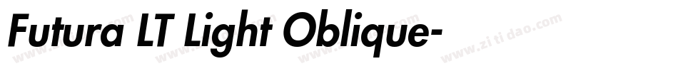 Futura LT Light Oblique字体转换